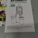 ECOSELF Cold Press Juicer - Wide Mouth Hopper for Fruits & Vegetables & Leafy Greens - Juicer Machines with Self Feeding - Hands-Free Design - Juice Extractor Machine Easy to Clean With Brush