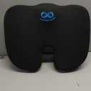 Everlasting Comfort Doctor Recommended Memory Foam Seat Cushion for Office Chairs & Car - Ergonomic Office Desk Accessories - Cushions for Tailbone Pain Relief, Sciatica (Black, Large) (01. Black Mesh)