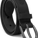 Timberland Women's Casual Leather Belt for Jeans (Small (30-36), Black (Oval))