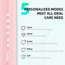 7AM2M Ultrasonic Electric Toothbrush for Adults and Kids, 40000 VPM High-Powered with 4 Brush Heads & 5 Modes, One Charge for 90 Days, 2 Minutes Built-in Smart Timer, Rechargeable Toothbrushes, Pink