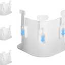 Bed Sheet Holders for Corners, 4 Pcs Adjustable Fitted Mattress Holders Organizer Clips Keep Sheets Firm & Tight in Place for All Bed Sizes (White)