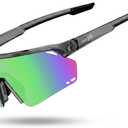 Polarized Sports Sunglasses for Men Women Glasses
UV400 TAC Lens,TR90 Frame,0.95oz Lightweight,Anti-Fog Side Vents,Wide-View Shield,Gifts for Running,Cycling,Fishing,Golf Gear