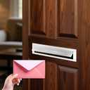 Mail Slot Matte Black,13Inch Stainless Steel Mail Slot Cover for Front Door.Mailbox Door Replacement for Wall,13"3.7" (Sliver, 10Inch)