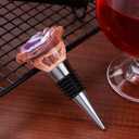 2 x IMIKEYA 2Pcs Decorative Rose Wine Bottle Stoppers Reusable Cork Wine Stoppers Leak Proof Cap for Party Wedding Home Bar Use