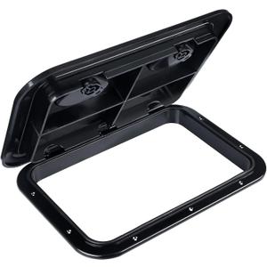smartmarine Marine Deck Access Hatch 17.312.4 Black Rectangle Boat Hatch & Lid,Boat Deck Hatch Lids