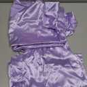 Ekouaer Womens Satin Silky Pajama Set Short Sleeve Shirt with Long Pajama Pant Set Soft PJ Loungewear Size Large