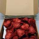 Red Glitter Roses Bouquet, 30 Pcs DIY Fake Flowers Bouquet, Everlasting Shiny Artificial Rose Bouquet for Valentine's Day, Anniversary, Engagement, Wedding