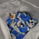 Soulchen 129 Pack 4 Players Mahjong Block Set(1.2'') Tiles Push Game Portable Travel Blue Mahjong Tiles Set with Carry Bag for Spring Summer Family Friends Party Game Gift, 32 Seasonal Pattern