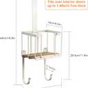 TJ.MOREE Over The Door/Wall Mount Ironing Board Hanger, Laundry Room Iron and Ironing Board Storage Holder, White