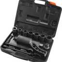 VEVOR Torque Multiplier, 1 Inch Drive Lug Nut Wrench/Multiplier Heavy Duty Torque Multiplier Wrench Set, 1:64 6,800N.m Lug Nut Remover, Includes 8 Sockets (24-38mm) and Storage Case