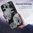 MOWIME Compatible with iPhone 17 Pro Case with Finger Strap, Cute Floral Flower Shockproof Soft TPU Protective Cover for Women Girls, Slim Anti Scratch Case for iPhone 17 Pro 6.3 Inch, Black