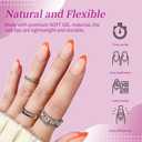 600Pcs Almond Soft Gel Nail Tips, Almond Short Nails, 12 Sizes Half Matte Full Cover Acrylic Fake Nails Clear False Nail Extension for Beginner and Professional Home Salon DIY