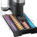 Vtopmart Coffee Pod Drawer Organizer for Nespresso Vertuo Pods, Holds 40 Large or 60 Small Capsules, Acrylic Coffee Pod Holder with Smooth Pull-Out, Anti-Slip Clear Storage