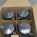 Battery Powered Vintage LED Lanterns 4 Pack with Remote Control, 2 Lighting Modes Flickering Flame Steady Light, Hanging Lanterns for Patio Garden Porch Camping Indoor Outdoor Decor Halloween