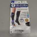 Truform 20-30 mmHg Compression Stockings for Men and Women, Knee High Length, Open Toe, Black, Large