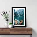 Hongkee 12x16 Picture Frame Set of 4, 12 x 16 Black Wood Style(Mat 11x14), 12X16 in