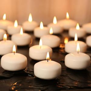 36 Pack White Floating Candles 1.75inch Unscented Floating Candle for Centerpieces 4-5 Hours Burning 1.75 Floating Candle Bulk for Wedding Party
