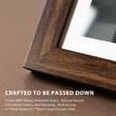 11x14 Picture Frame 4 Pack, Brown Wood 14x11 Frame, Tempered Glass, Vertical or Horizontal Wall Display for Photos & Art Prints