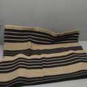 Black and Khaki Striped Rugs 3'x5', Outdoor Cotton Hand Woven Front Door Mat, Washable Reversible Layered Door Mats, Foldable Front Porch Rug for Entryway/Home Entrance/Farmhouse