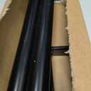 1 Inch Blackout Curtain Rods for Windows Patio, Adjustable Room Divider Curtain Rod Wall Mount & Ceiling Mount for Indoor & Outdoor, Black, 72" to 144"