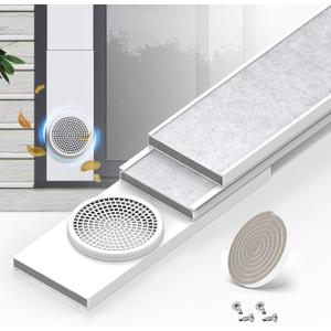 GCGOODS Portable Air Conditioner Window Seal Kit with Insulated Foam Panels, Adjustable AC Window Ven Kit with Plastic Guard Fit for 5" Diameter Exhaust Hose, Seal Plates Kit for Heat Insulation