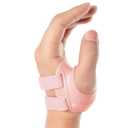 FORTEMOTUS CMC Thumb Brace, Upgrade Thumb Splint for CMC Joint Pain Relief and Support, Osteoarthritis, Tendonitis, Arthritis, CMC Joint Thumb Arthritis Brace: for Women Men(Pink, Left Hand, Medium)