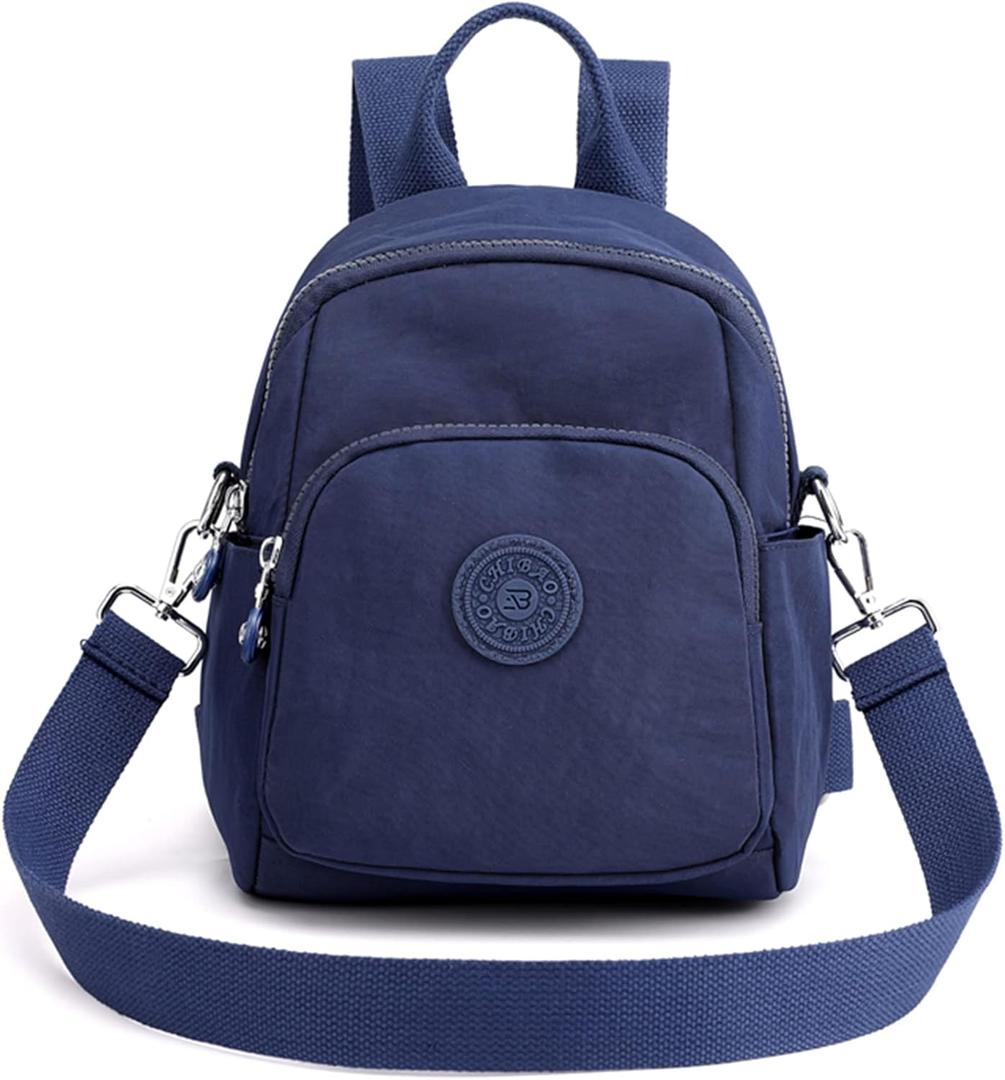 Kawaii Mini Backpack Aesthetic Backpack Cute Japanese Small Backpack Women Simple Wallet (Navy Blue)