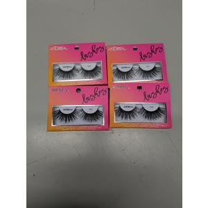 Andrea Strip Lash False Eyelashes 100 - Black, Dramatic Full Volume & Long Length, Reusable Lashes, 4PCS, Pack Of 2
