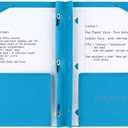 Five Star 2-Pocket Folder, 4 Pack, Plastic Folder with Stay-Put Tabs and Prong Fasteners, Holds 8-1/2" x 11" Paper, Tidewater Blue, White, Amethyst Purple, Harvest Yellow (38064)