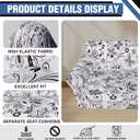 Stretch Couch Covers for 3 Separate Cushion Couch Sofa,Floral Printed Couch Sofa Cover,Washable Sofa Slipcover,Pet Friendly Furniture Protector with Elastic Bottom,Universal Fit for Home(Sofa,Cover)