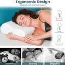 Cervical Pillow for Neck and Shoulder Pain Relief Memory Foam Orthopedic Contour Pillow Ergonomic with Adjustable Height Support for Side Back and Stomach Sleeper with Breathable Washable Pillowcase (60x35x13/11 - SOFT)