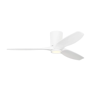 Modern White Ceiling Fan with Light and Remote Control, Quiet Reversible Motor, Indoor Flush Mount Ceiling Fan for Bedroom, Living Room, Dining Room