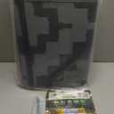 Favoyard Outdoor Rug 8x10 ft Waterproof Reversible Patio Plastic Straw Rugs for Decor Clearance Outside Large RV Camping Area Carpet Mat for Porch Deck Balcony Pool Backyard Picnic Beach Camper Door (Black & Gray)