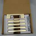 TUNNY 10 Pack Classic Cabinet Handles-3"/76mm Screw Spacing Matte Brushed Gold Furniture Hardware Handles for Kitchen Cabinets Bedroom Cabinet Pull