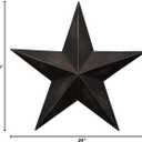 CWI Gifts Metal Barn Star - 24" Galvanized Hanging Star - Farmhouse Wall Decor - Black - 1