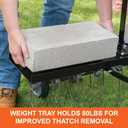 Agri-Fab 45-0294 40in Tow Behind Lawn Dethatcher, 20 Durable Spring Steel Tines Lawn dethatcher, Designed to pull behind Lawn and Garden Tractors, Black