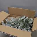 Gfilay 3ft Flocked Prelit Christmas Tree with 60 LED Lights & 8 Lighting Modes, Small Battery Powered Tabletop Xmas Tree for Indoor Holiday Dcor, Mini Artificial Snow Tree with Burlap Base