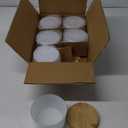 CONNOO 24oz Matte White Glass Candle Jars 6 Pack, Multi-Wick Wide Mouth Empty Bulk Candle Containers for Making Candles with Airtight Bamboo Lids, Sticky Warning Labels, Wick kit- Dishwasher Safe 