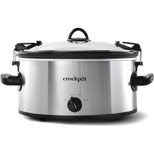 Crock-Pot SCCPVL600S Cook' N Carry 6-Quart Oval Manual Portable Slow Cooker, Silver