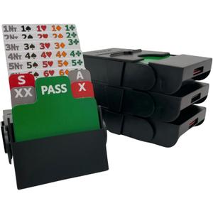 Baron Barclay Bid Pal  Bridge Bidding Devices for The Card Game Bridge  Set of 4 (Black)