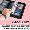 Top loader Binder, Holds 128+ Toploaders, 4 Pocket Top Loader Card Storage Case, Double-Sided Pockets for trading card in 3 x 4'' ToploadersPink