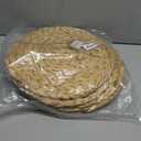 6 Pack Woven Placemats, Round Wicker Placemats, Rattan Place mats, Natural Hand-Woven Water Hyacinth Table Mats, Braided Straw Table Mats for Dining Table (13.8 inch)
