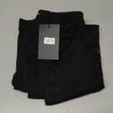 GINGTTO Mens Cargo Jogger Pants Slim Fit Stretch Zipper Pockets Thick Cotton Pants for Men (28W 30L, Black)