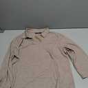 Womens Polo Shirts 3/4 Sleeve Banded Bottom Tops Business Casual Tops Collared V Neck Blouses XL