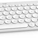 Logitech Pebble 2 Combo for Mac, Wireless Keyboard and Mouse, Slim, Quiet and Portable, Customizable, Bluetooth Mouse and Keyboard, Easy-Switch, for macOS, iPadOS - Tonal White