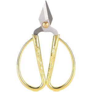 Sewing Scissors, Household Scissors with Large Golden Handle Small Silver Cutters Crafts Making Tool Ideal for Jewelry Processing Jewelry Making Nail Cut to Use