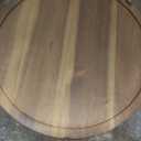 Demigo 10" Acacia Wood Round Tray - Decorative Plant Stand, Farmhouse Countertop Organizer, Multi-Purpose Display Pedestal, Riser Board for Soap, Perfume, Candles, Sponge, Bathroom, Kitchen (Brown)