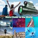 Monocular Telescope with Lights HD Monoculars 80x100 for Adults High Powered Monocular with Smartphone Holder & Tripod, Handheld Telescope Suitable for Bird Watching Stargazing-Green
