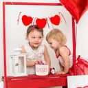 WATINC Valentines Day Candy Dish Mini Ceramic Bowl, Wishes Candy Cane Tiered Tray Decor,Love Heart Snack Sweets Table Shelf Accents Gift for Party Home Kitchen (Kisses)