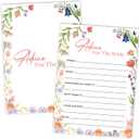 Bridal Shower Games, Wildflowers Wedding Games Card, Bridal Shower Bachelorette Engagement Party Ideas Supplies Decorations, Hilarious Advice for The Bride Game Cards for Guest, 25 Pack -09